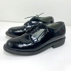 Bates Mens Faux Patent Leather Uniform Oxford Dress Shoes Vibram Soles Size 8